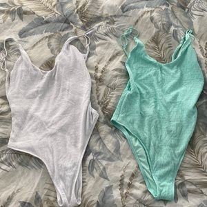 TWO Aerie Small Long one piece swim bundle